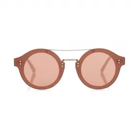 Jimmychoo/吉米周 象牙色醋酸纤维轮框太阳镜，银色水晶织物 J000091491001