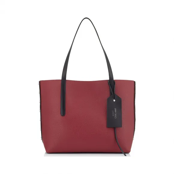 Jimmychoo/吉米周 Vino和黑色粒状小牛皮手提袋 J000094708001