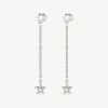 Jimmychoo/吉米周 JC STAR DROP EARRING耳坠-水晶镶嵌星形吊坠银色金属耳坠 JCSTARDROPEARRINGXYYAA0009