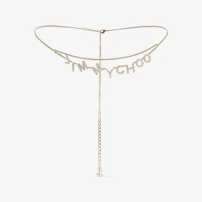 Jimmychoo/吉米周 BODYCHAIN身体链-水晶饰金色金属身体链 JIMMYCHOOBODYCHAINMJI0C3720