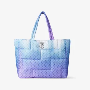 Jimmychoo/吉米周 Ski 滑雪胶囊系列LAYA SOFT TOTE托特包-JC 徽章饰多色渐变尼龙软面托特包 LAYASOFTTOTEAHJ0C9743