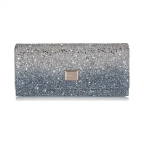Jimmychoo/吉米周 银色暗蓝色火焰闪粉面料迷你包  LILIABRE0C6079