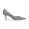 Jimmychoo/吉米周 交织 JC logo 饰银色闪粉尖头高跟鞋  LOVE65RJC000087
