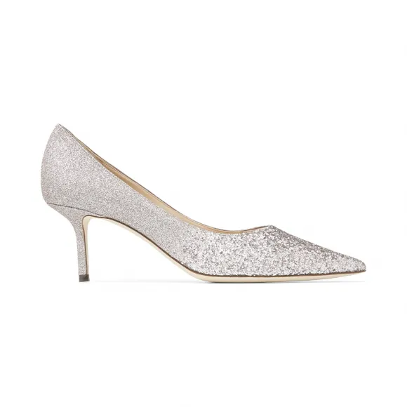 Jimmychoo/吉米周 浅紫色渐变闪粉面料高跟鞋  LOVE65VLD051413