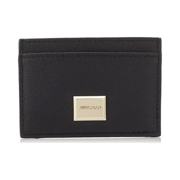 Jimmychoo/吉米周 黑色粒面牛皮皮卡夹  MADDIEGFH010003