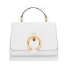 Jimmychoo/吉米周 金属搭扣黑色牛皮手提包  MADELINETOPHANDLETRM080258