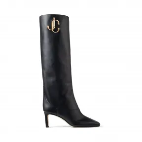 Jimmychoo/吉米周 黑色牛皮及膝靴  MAHESA65CLF010003
