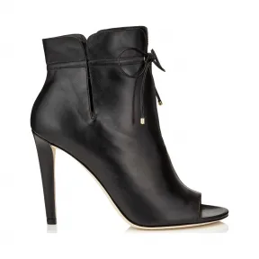 Jimmychoo/吉米周 黑色柔软皮革踝靴 MEMPHIS100SLY010003