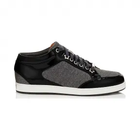 Jimmychoo/吉米周 灰褐色灰色法兰绒低帮运动鞋 MIAMIFLN100935