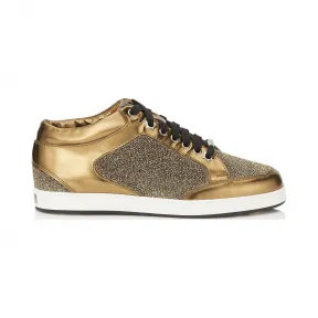 Jimmychoo/吉米周 金色金属Lurex面料低帮运动鞋 MIAMIIPBOO0022