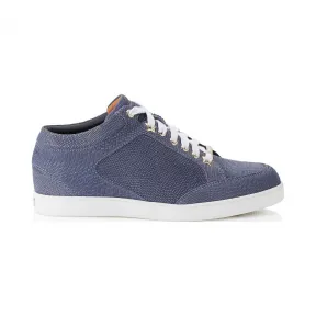 Jimmychoo/吉米周 海军蓝亮片印花皮革低帮运动鞋 MIAMIRGI040014