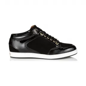 Jimmychoo/吉米周 黑色绒面革和专利运动鞋 MIAMISPT010003