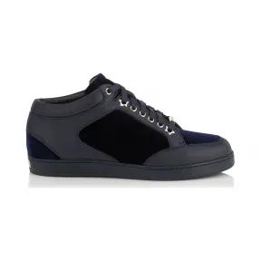 Jimmychoo/吉米周 海军蓝天鹅绒低帮运动鞋 MIAMIVEL040014