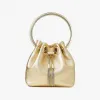Jimmychoo/吉米周 MICROBONBON-金色金属感纳帕羊皮迷你包g MICROBONBONMNAOO0022