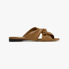 Jimmychoo/吉米周 NARISAFLAT-黄棕色柔软平底鞋 NARISAFLATRES020005
