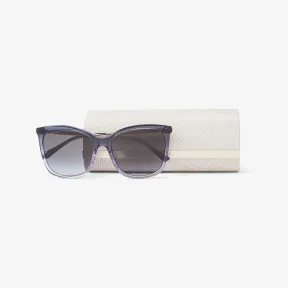 Jimmychoo/吉米周 施华洛世奇水晶饰丁香紫色方框太阳镜 NEREAGS57EJQ40C7482