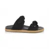 Jimmychoo/吉米周 黑色麂皮凉鞋 NIXONFLATSUE010003