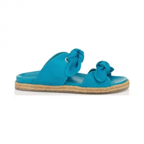 Jimmychoo/吉米周 罗马蓝色绒面革便鞋 NIXONFLATSUE042127