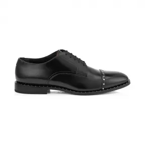 Jimmychoo/吉米周 黑色闪亮小牛皮系带鞋 PARRISSNC010003