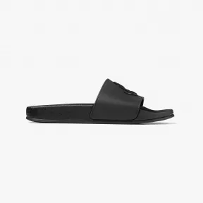 Jimmychoo/吉米周 PORTF-JC交织字母装饰黑色橡胶凉拖鞋 PORTFJCB013727