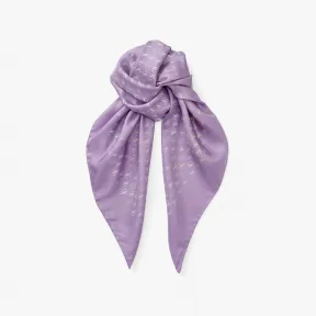Jimmychoo/吉米周 RETA方巾-紫藤色 JC 字母印花真丝方巾 RETAS774051592