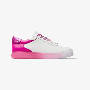 Jimmychoo/吉米周 ROME/F | 白色拼桃红色皮革低帮运动鞋 ROMEFQYE0C8768