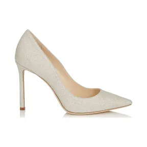Jimmychoo/吉米周 铂金多灰尘的金葱尖头浅口鞋 ROMY100DGZAA0582