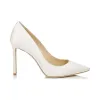 Jimmychoo/吉米周 象牙色缎面尖头浅口鞋 ROMY100SAT080002