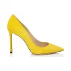 Jimmychoo/吉米周 流行黄色绒面革尖头高跟鞋 ROMY100SUE071856