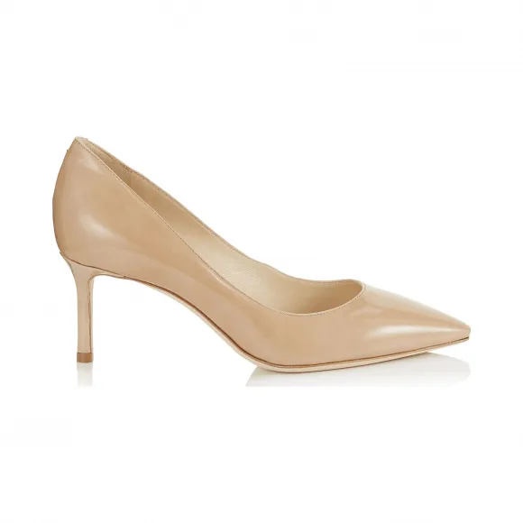 Jimmychoo/吉米周 裸色漆皮尖头高跟鞋  ROMY60PAT120008