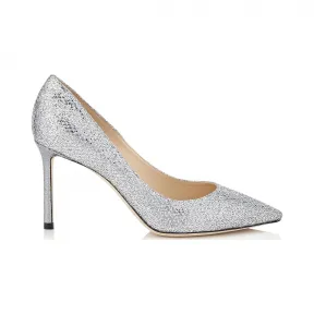 Jimmychoo/吉米周 银色亮片面料尖头浅口鞋 ROMY85GFAAA0009