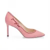 Jimmychoo/吉米周 香槟色Jimmy Choo拼接麂皮尖头高跟鞋  ROMY85JCD0C7637
