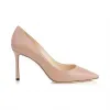 Jimmychoo/吉米周 芭蕾舞粉红色小童皮革尖头浅口鞋 ROMY85KID110323