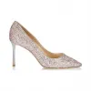 Jimmychoo/吉米周 紫色混色散色闪粉尖头高跟鞋  ROMY85KSZ051321