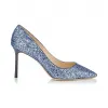 Jimmychoo/吉米周 钴色阴影粗闪粉布尖头浅口鞋 ROMY85SAO040807
