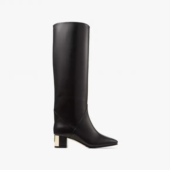 Jimmychoo/吉米周 RYDEA45-黑色及膝靴 RYDEA45NAP010003