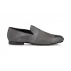 Jimmychoo/吉米周 黑色和青铜色金属色条纹绒面革拖鞋 SLOANEEUD000735