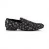 Jimmychoo/吉米周 黑色多花饰钉混合拖鞋 SLOANEMUF010045