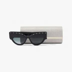 Jimmychoo/吉米周 SONJA-黑玉色珍珠饰黑色猫眼太阳镜 SONJAGS55E807101314