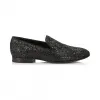 Jimmychoo/吉米周 黑色粗粒闪粉面料便鞋  THAMECGF010003