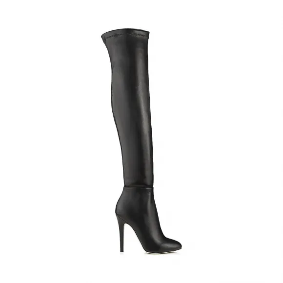 Jimmychoo/吉米周 膝靴处有黑色小腿和弹力纳帕 TURNERCTN000074