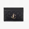 Jimmychoo/吉米周 UMIKA-JC徽章装饰黑色JCLogo印花面料卡夹 UMIKALSQ013741
