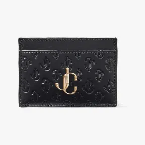 Jimmychoo/吉米周 UMIKA-JC徽章装饰黑色JCLogo印花面料卡夹 UMIKALSQ013741