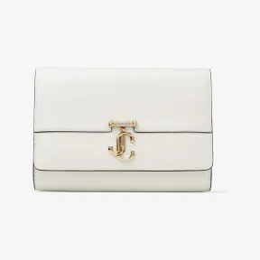 Jimmychoo/吉米周 AVENUE CLUTCH手拿包-浅金色 JC 徽章饰拿铁色牛犊纹皮手拿包 VARENNECLUTCHQHU081095