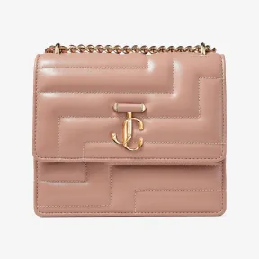Jimmychoo/吉米周 AVENUE SHOULDER单肩包-浅金色 JC 徽章饰芭蕾粉色绗缝单肩包 VARENNESHOULDERNBA112449