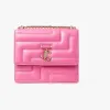 Jimmychoo/吉米周 AVENUE QUAD-浅金色JC徽章饰糖粉色绗缝单肩包 VARENNESHOULDERNBA112562