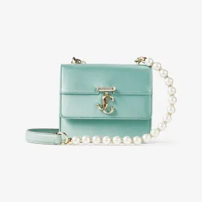 Jimmychoo/吉米周 AVENUE QUAD/XS | 烟绿色缎面珍珠肩带单肩包 VARENNESHOULDERXSRAO035394