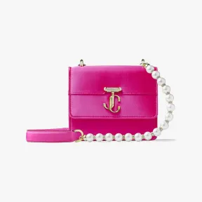 Jimmychoo/吉米周 AVENUE QUAD/XS-珍珠肩带桃红色缎面单肩包 VARENNESHOULDERXSRAO112564