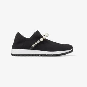 Jimmychoo/吉米周 VENICE | 珍珠饰黑色针织运动鞋 VENICEQYI000050
