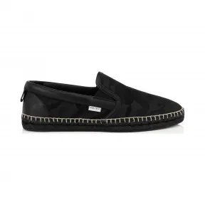 Jimmychoo/吉米周 黑色闪亮迷彩尼龙帆布鞋 VLADHCY010003